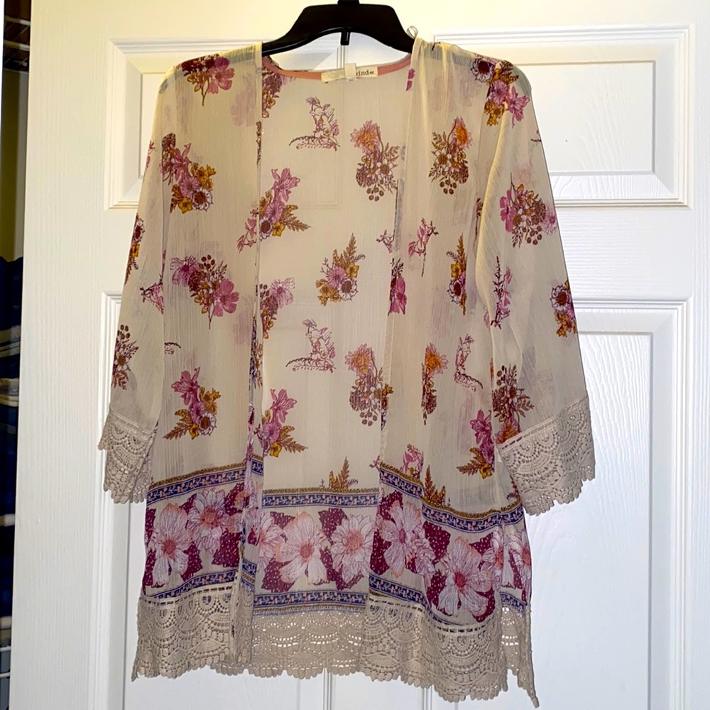 Sheer kimono cardigan